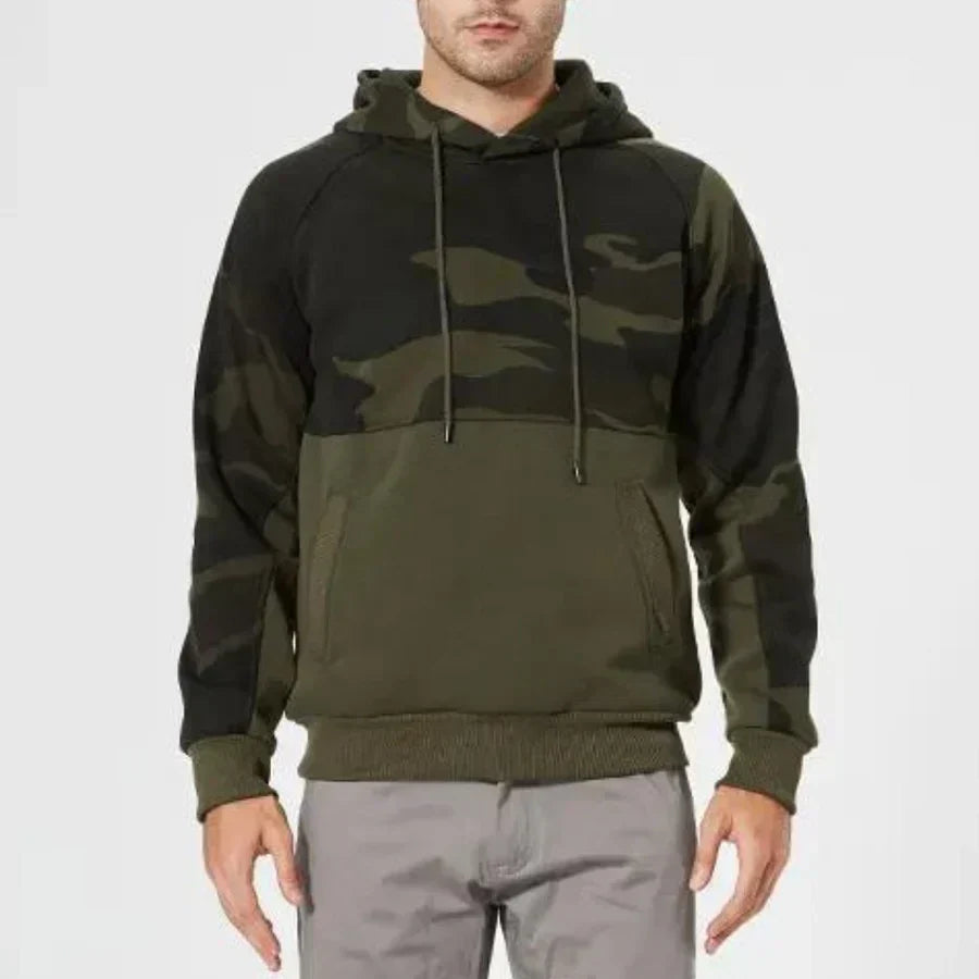 Costas - camouflage-kapuzenpulli für männer mit seitentaschen