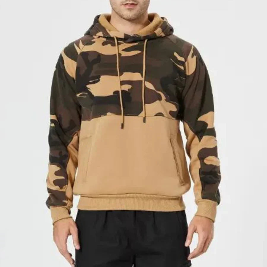 Costas - camouflage-kapuzenpulli für männer mit seitentaschen