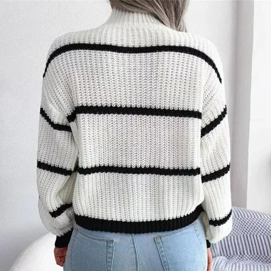 Gemütlich - damen-baumwollpullover mit elegantem schnitt