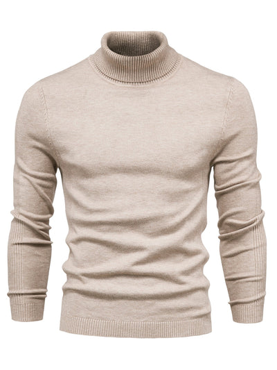 Eleganter rollkragenpullover aus merinowolle für herren