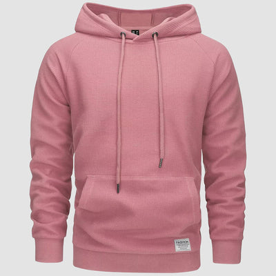 Michael – waffelstrick-hoodie für männer