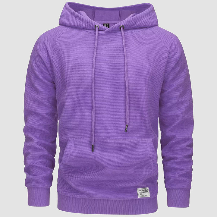 Michael – waffelstrick-hoodie für männer