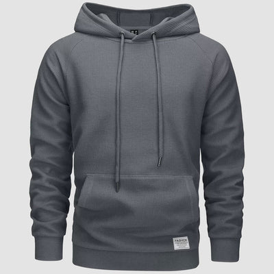 Michael – waffelstrick-hoodie für männer