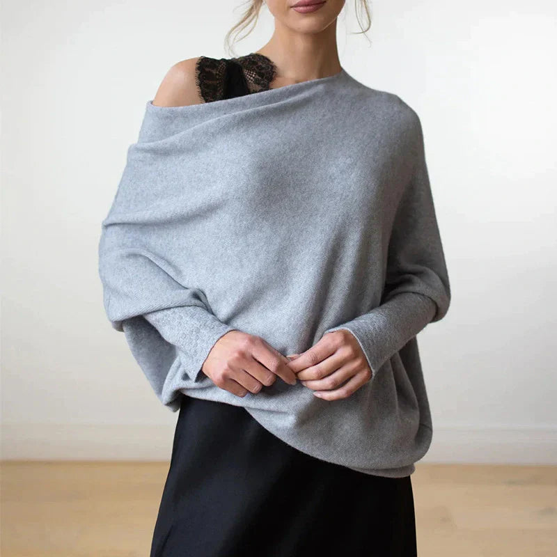 Amelia – drapierter pullover für damen