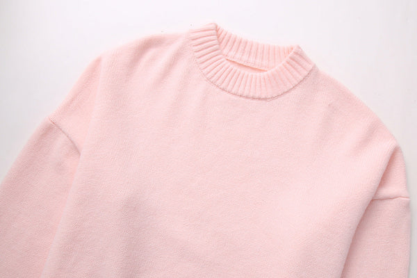 Gisela | rosa bequemer pullover