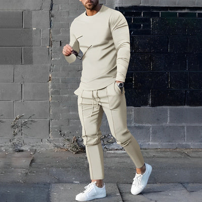 Ensemble Pullover und Hose für Herren - Komfort und Eleganz - Projekt Paris - Optimaler Komfort mit einem koordinierten und modernen Look - Weicher Stoff und taillierter Schnitt