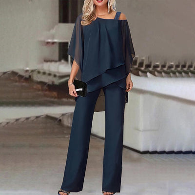 Damen zweiteiler satz| eleganter zweiteiler mit cold shoulder