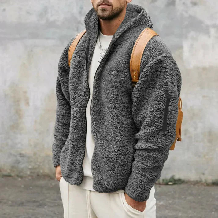 Finnegan - herren fleece-jacke mit kapuze