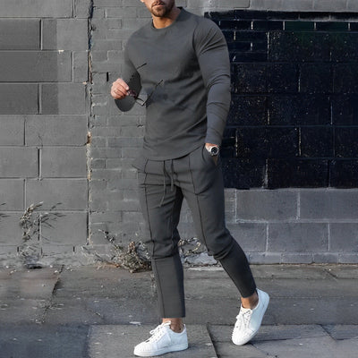 Ensemble Pullover und Hose für Herren - Komfort und Eleganz - Projekt Paris - Optimaler Komfort mit einem koordinierten und modernen Look - Weicher Stoff und taillierter Schnitt