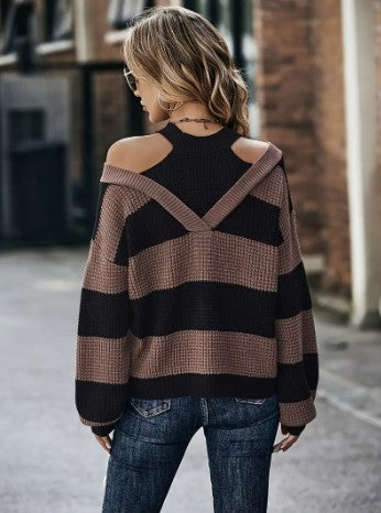 Din - gestreifter strickpullover