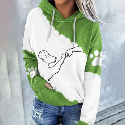 Cornelia | verspielter damen-hoodie mit hundeprint