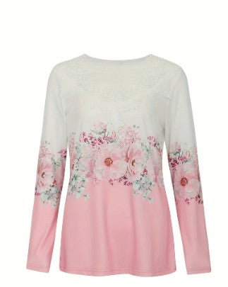 Britische elegante bluse aus floraler spitze