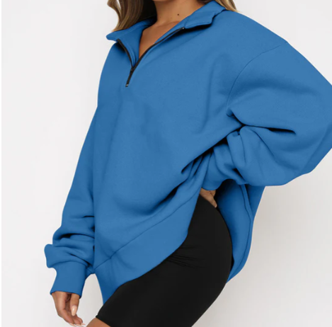 Charlotte – sweatshirt mit kragen für damen