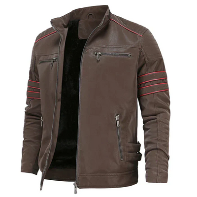 Motorrad-leder-herrenjacke, robust und stilvoll