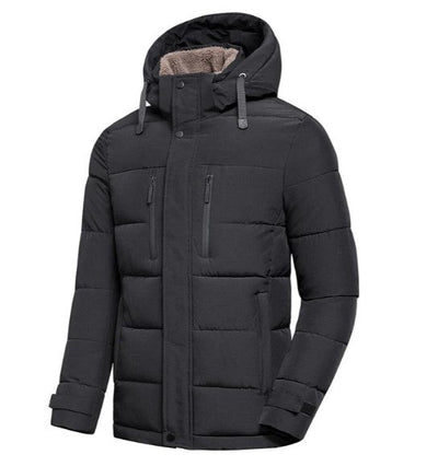 Justin - herren-winterjacke mit abnehmbarer kapuze