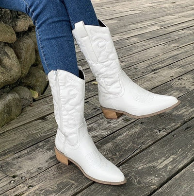 Gracie - elegante metallische cowboylatschen