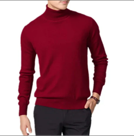 Deep Knife - eleganterer rollkragenpullover für herren - klassischerer rippenpullover