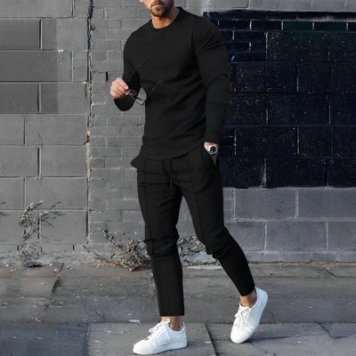 Ensemble Pullover und Hose für Herren - Komfort und Eleganz - Projekt Paris - Optimaler Komfort mit einem koordinierten und modernen Look - Weicher Stoff und taillierter Schnitt