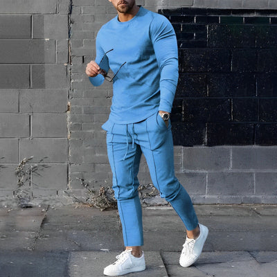 Ensemble Pullover und Hose für Herren - Komfort und Eleganz - Projekt Paris - Optimaler Komfort mit einem koordinierten und modernen Look - Weicher Stoff und taillierter Schnitt