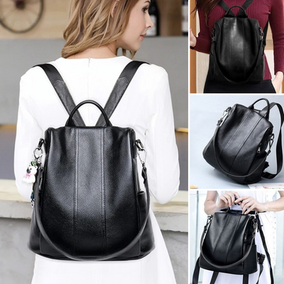 Antonia - Antidiebstahl Leder Rucksack