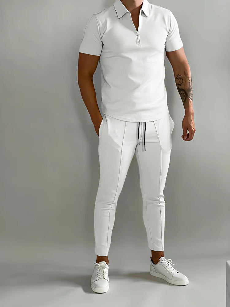 Ensemble Valezo - Luxe 2-teilig für Herren - Projekt Paris - Polo und Jogginghose - Elegant und bequem