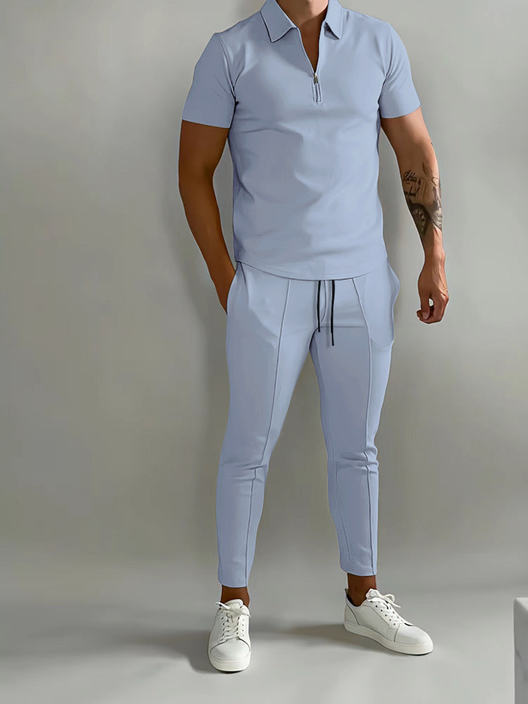 Ensemble Valezo - Luxe 2-teilig für Herren - Projekt Paris - Polo und Jogginghose - Elegant und bequem