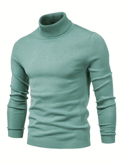 Eleganter rollkragenpullover aus merinowolle für herren