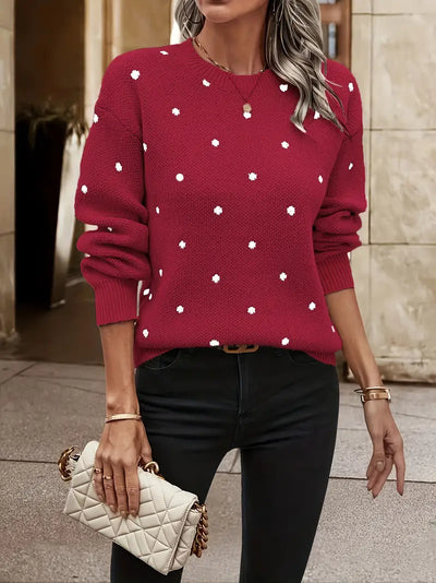 Chloe – pullover mit polka-dot-muster