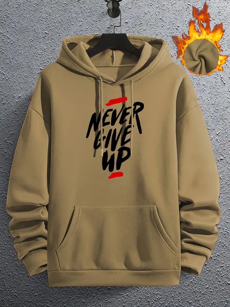 Kenneth – never give up kapuzenpullover für männer