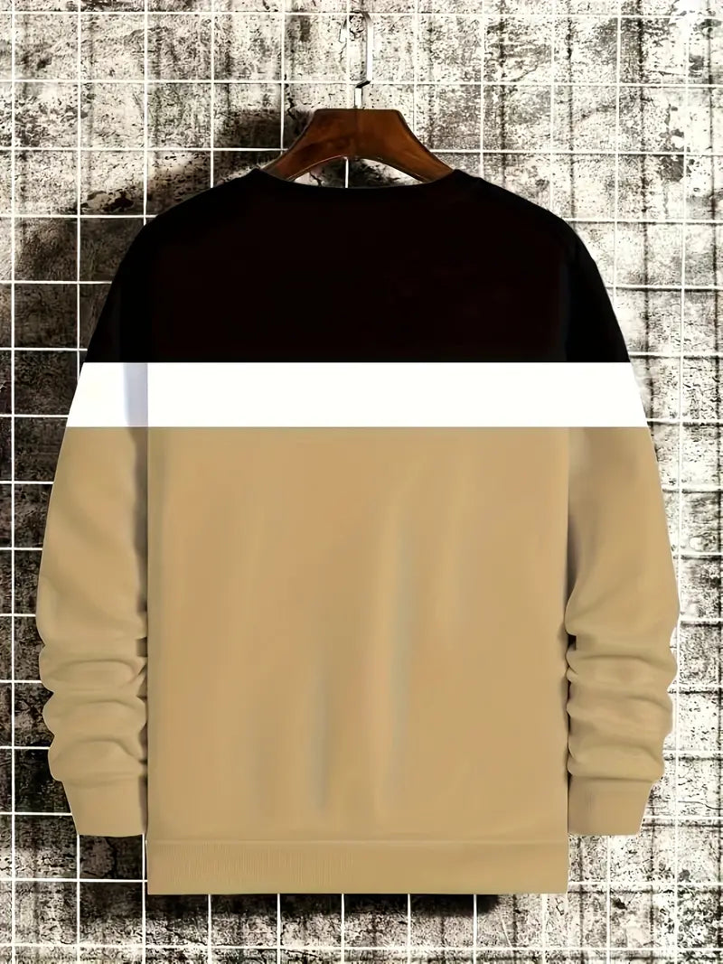 Christopher – lässiger pullover mit rundhalsausschnitt und grafischem design