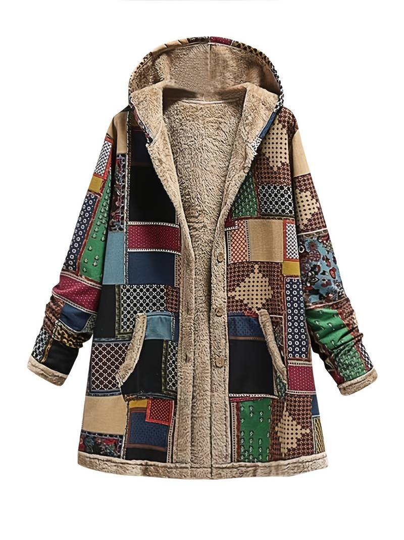 Emily – patchwork-kapuzenjacke