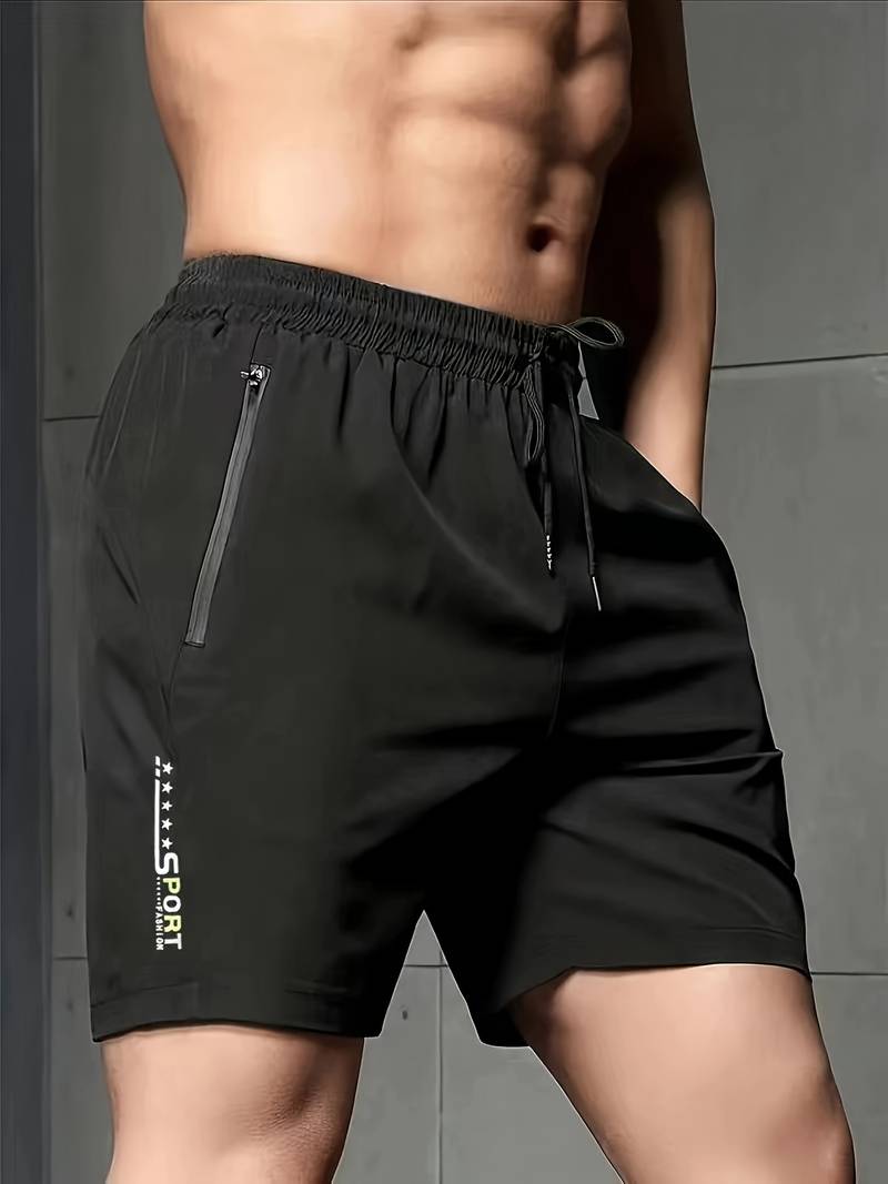 Andrew – sportshorts mit kordelzug und reißverschlusstaschen