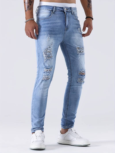 Sebastian – slim-fit-jeans mit legeren rissen