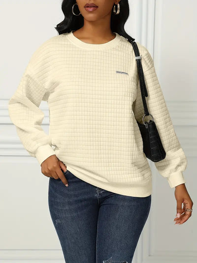 Olivia – lässiger lockerer waffelpullover