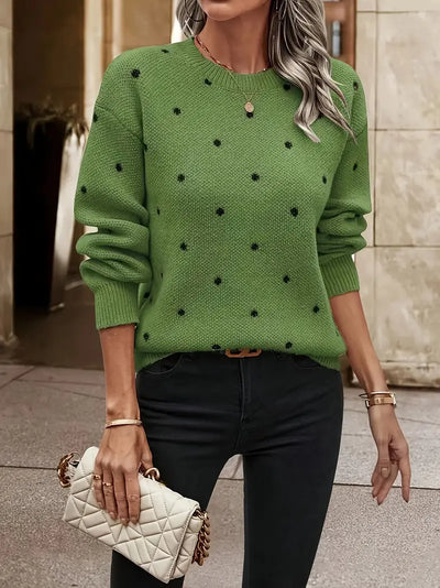 Chloe – pullover mit polka-dot-muster