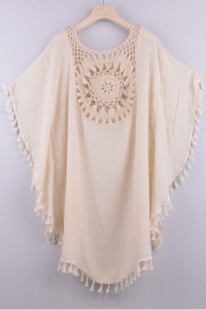 Kaftan Strand Häkel Boho