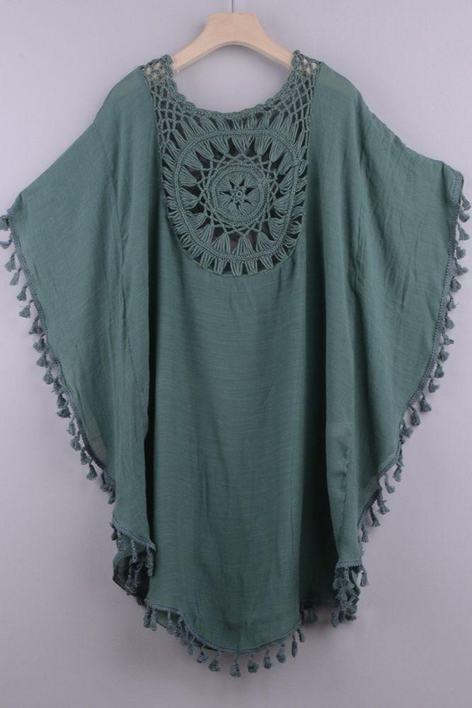 Kaftan Strand Häkel Boho