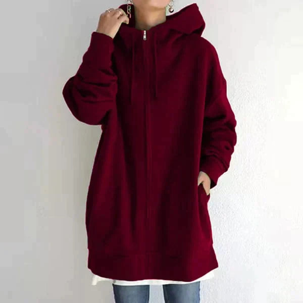 Fiona – damen-herbst-/winter-kapuzenpullover mit reißverschluss