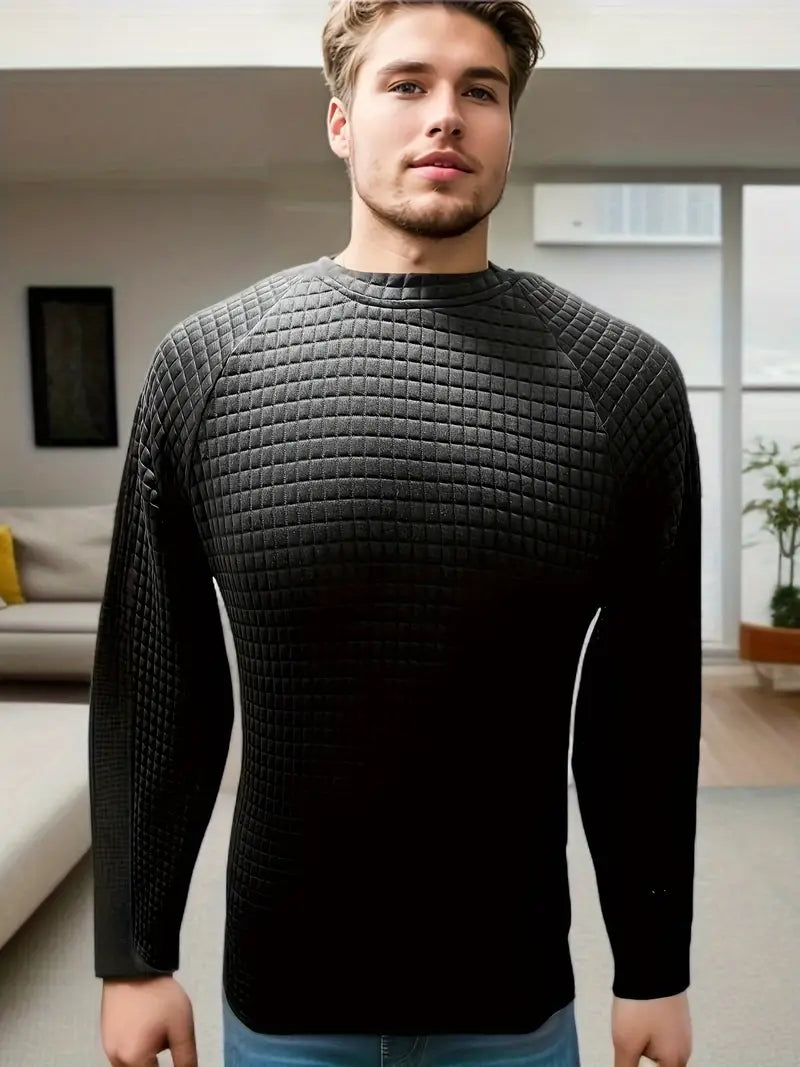 Mark – pullover im waffeldesign für herren