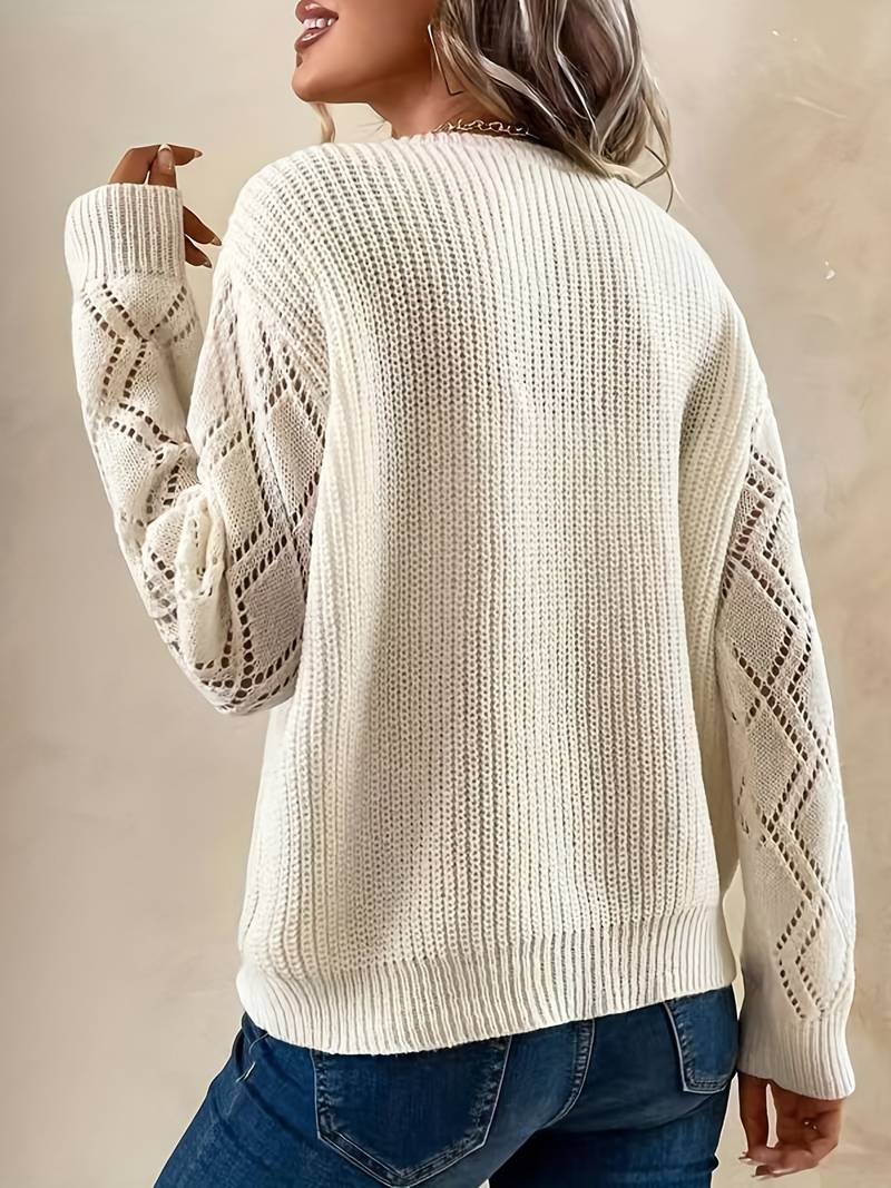 Eudora - lässiger pullover mit langen armeln