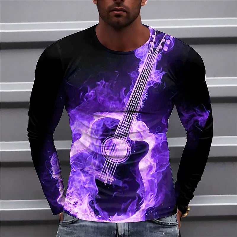 Chay – blaue gitarren-sweatshirts für männer