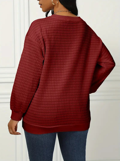 Olivia – lässiger lockerer waffelpullover