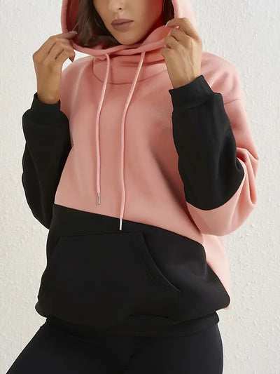 Savannah – farbblock-hoodie für damen