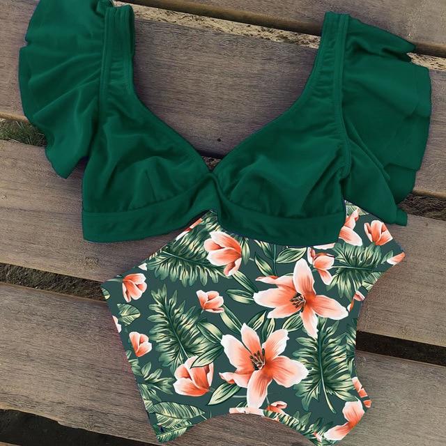 Blumen Bikini Zwei Teile