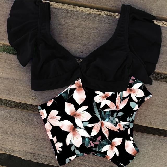 Blumen Bikini Zwei Teile