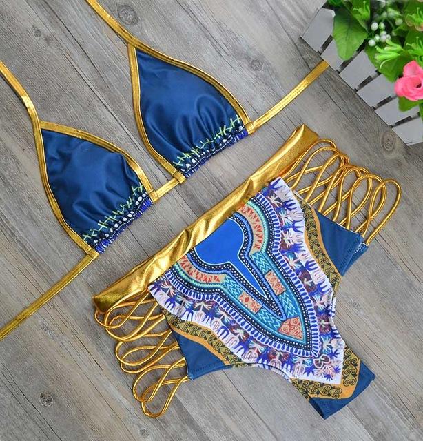 Bikini aus afrikanischem Stoff