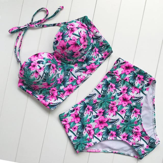 Bikini Sexy mit floralem Druck