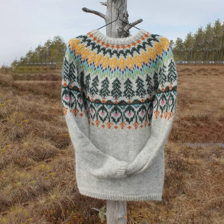 Cormac – warmer pullover mit rundhalsausschnitt